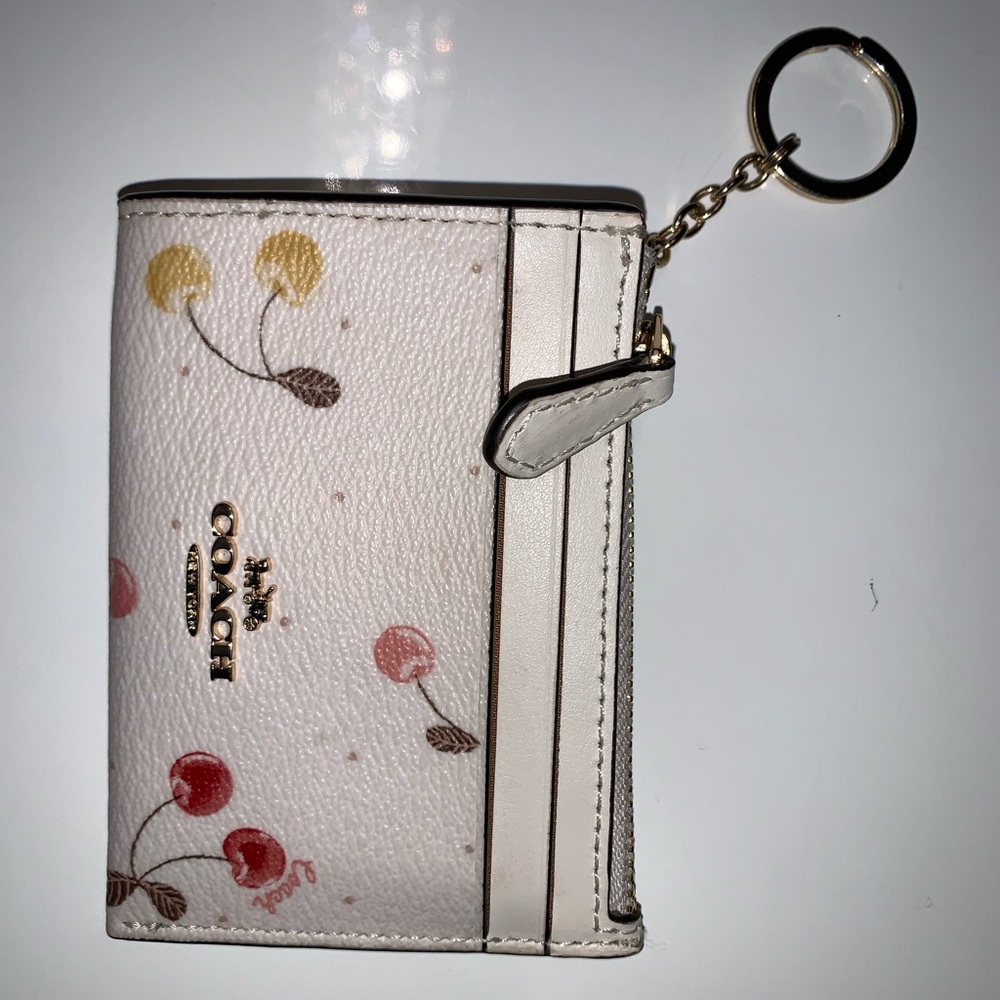 COACH Mini Id Case with Cherry Prints